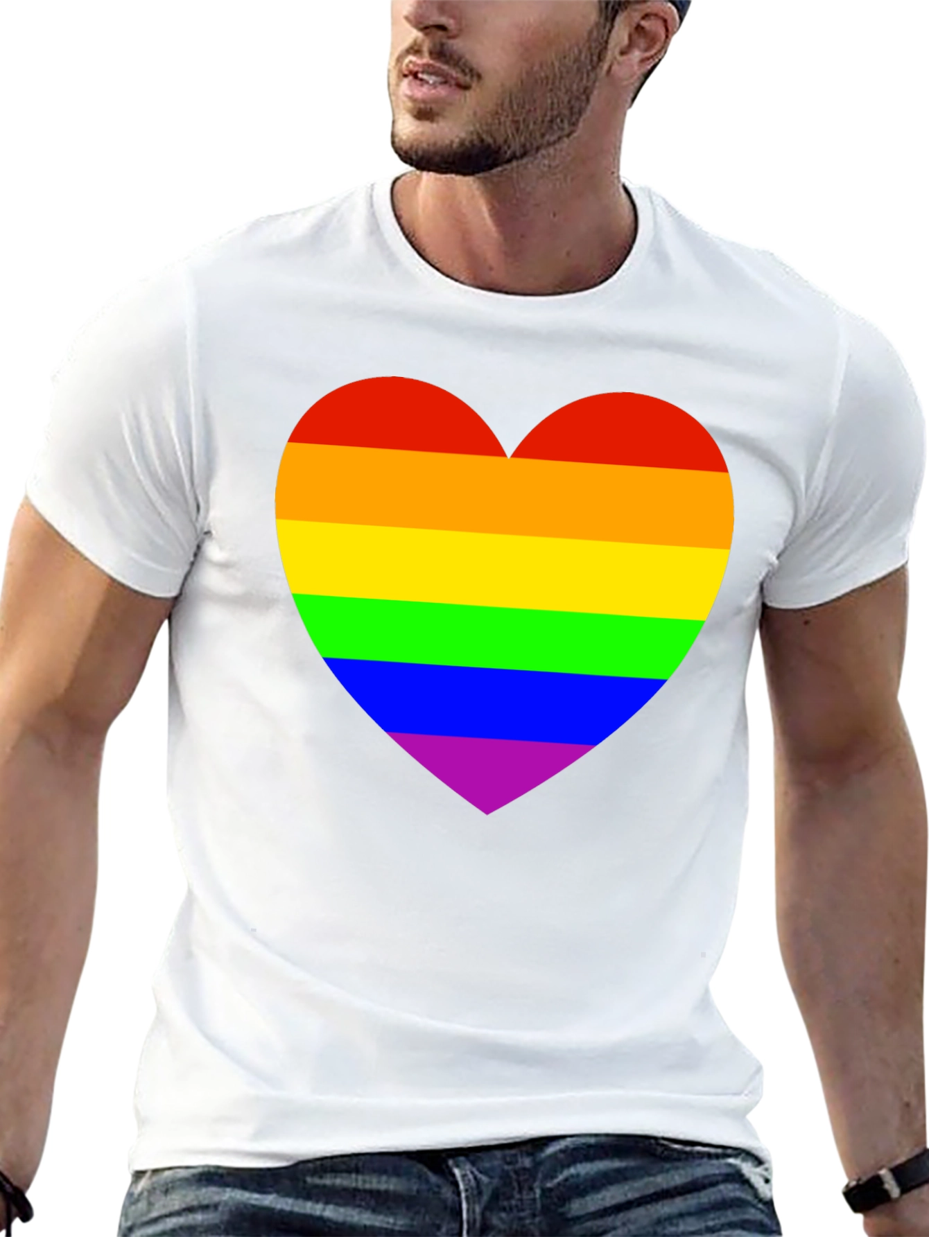 Rainbow Heart Pride T-Shirt