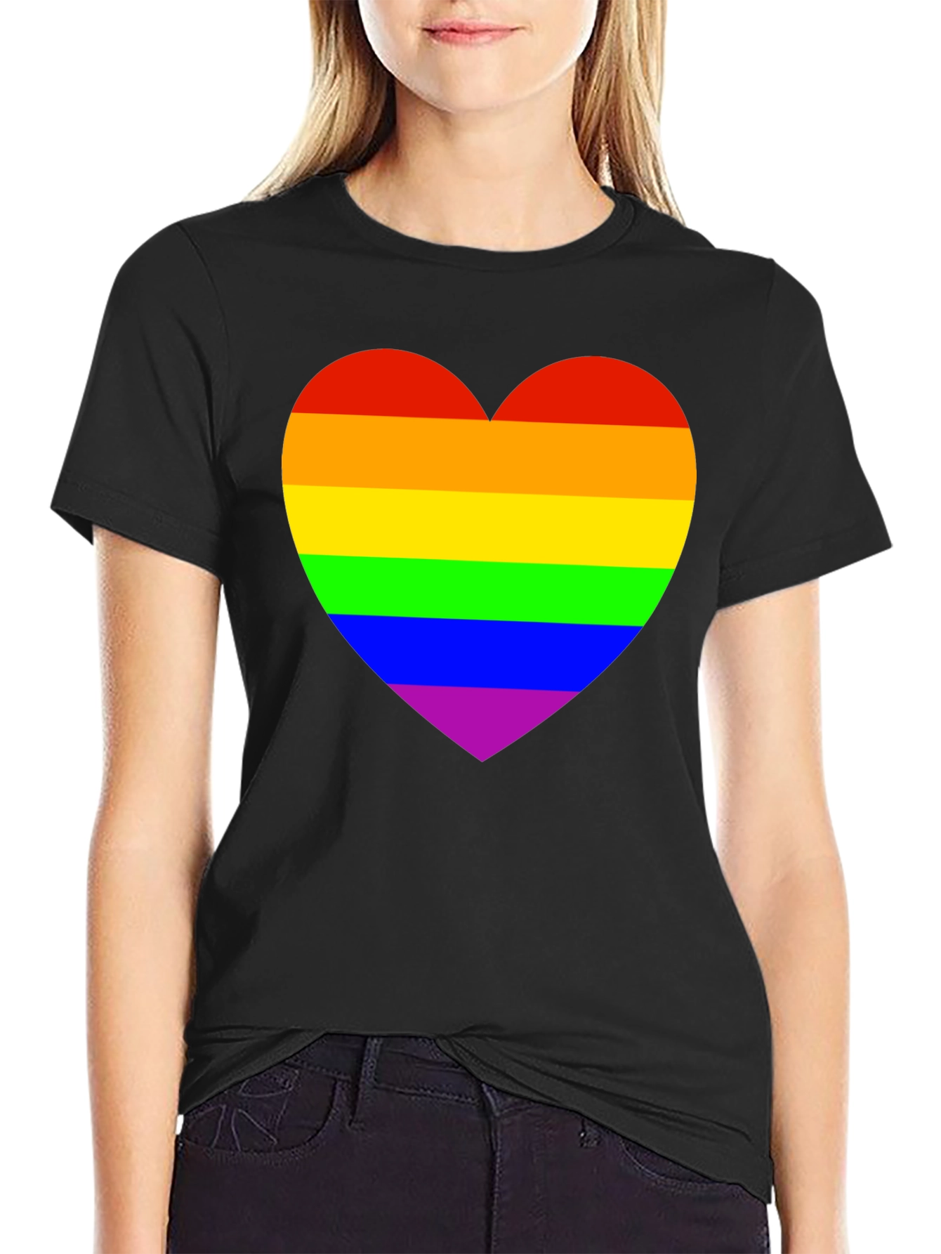 Rainbow Heart Pride T-Shirt