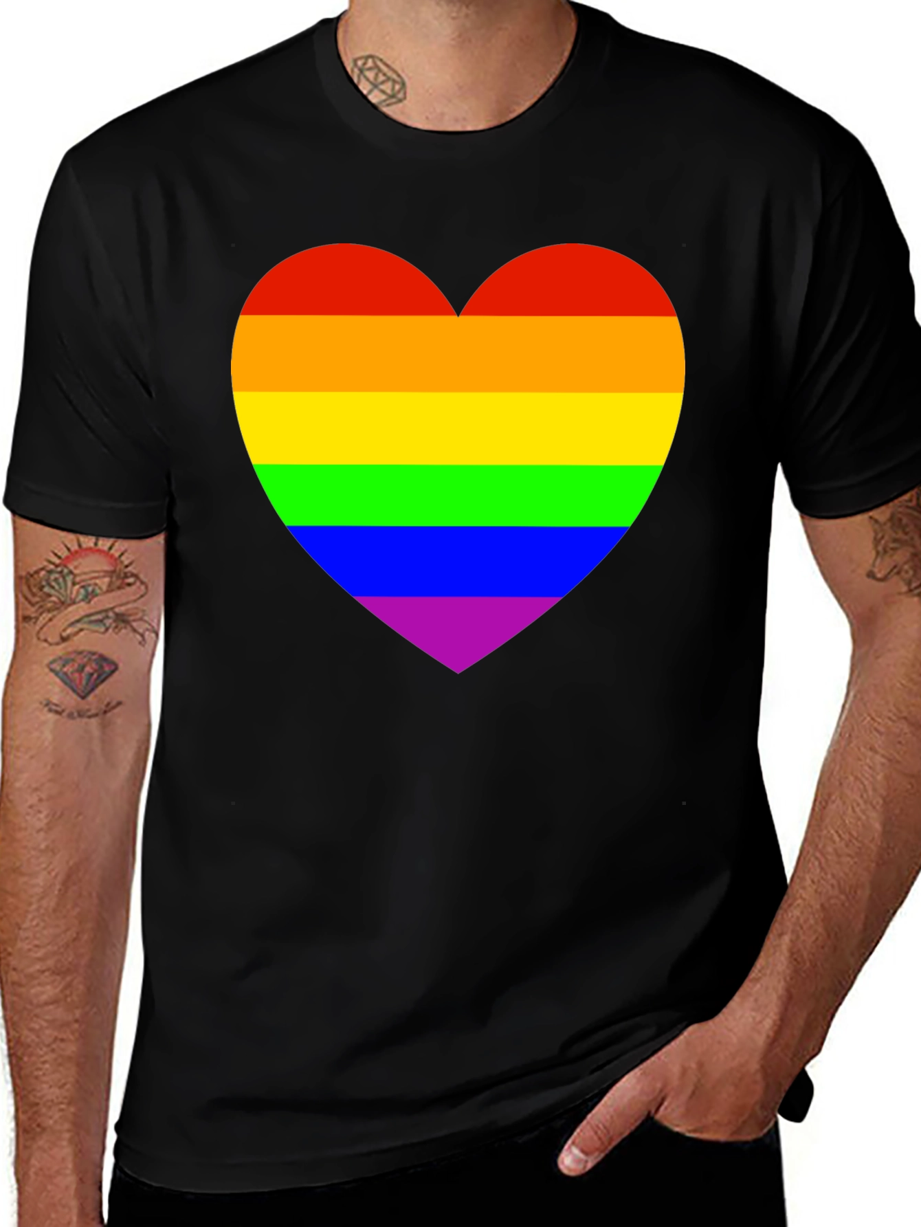 Rainbow Heart Pride T-Shirt
