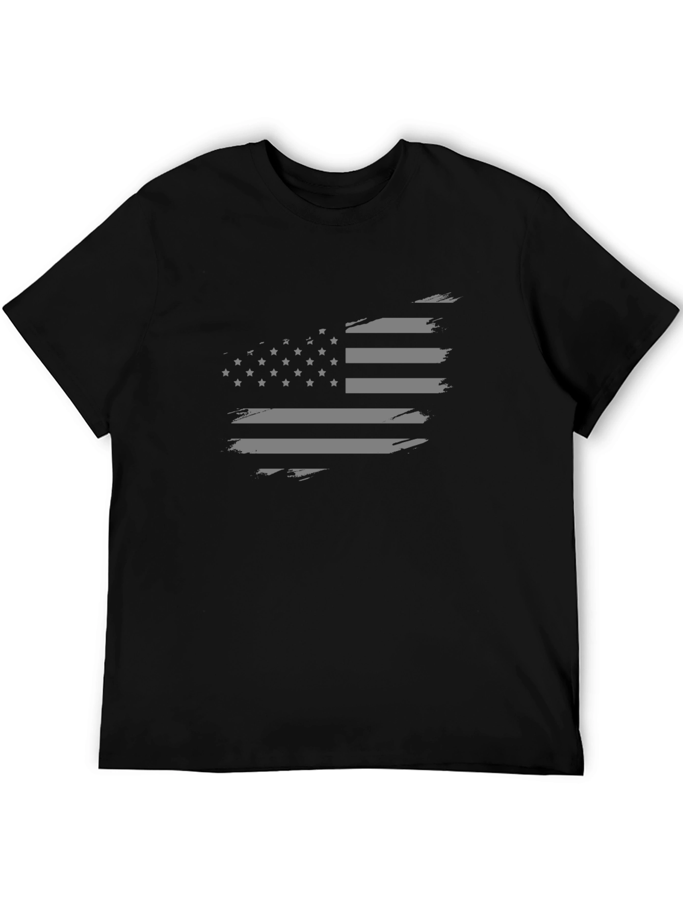 Distressed American Flag Graphic Tee - Patriotic Style