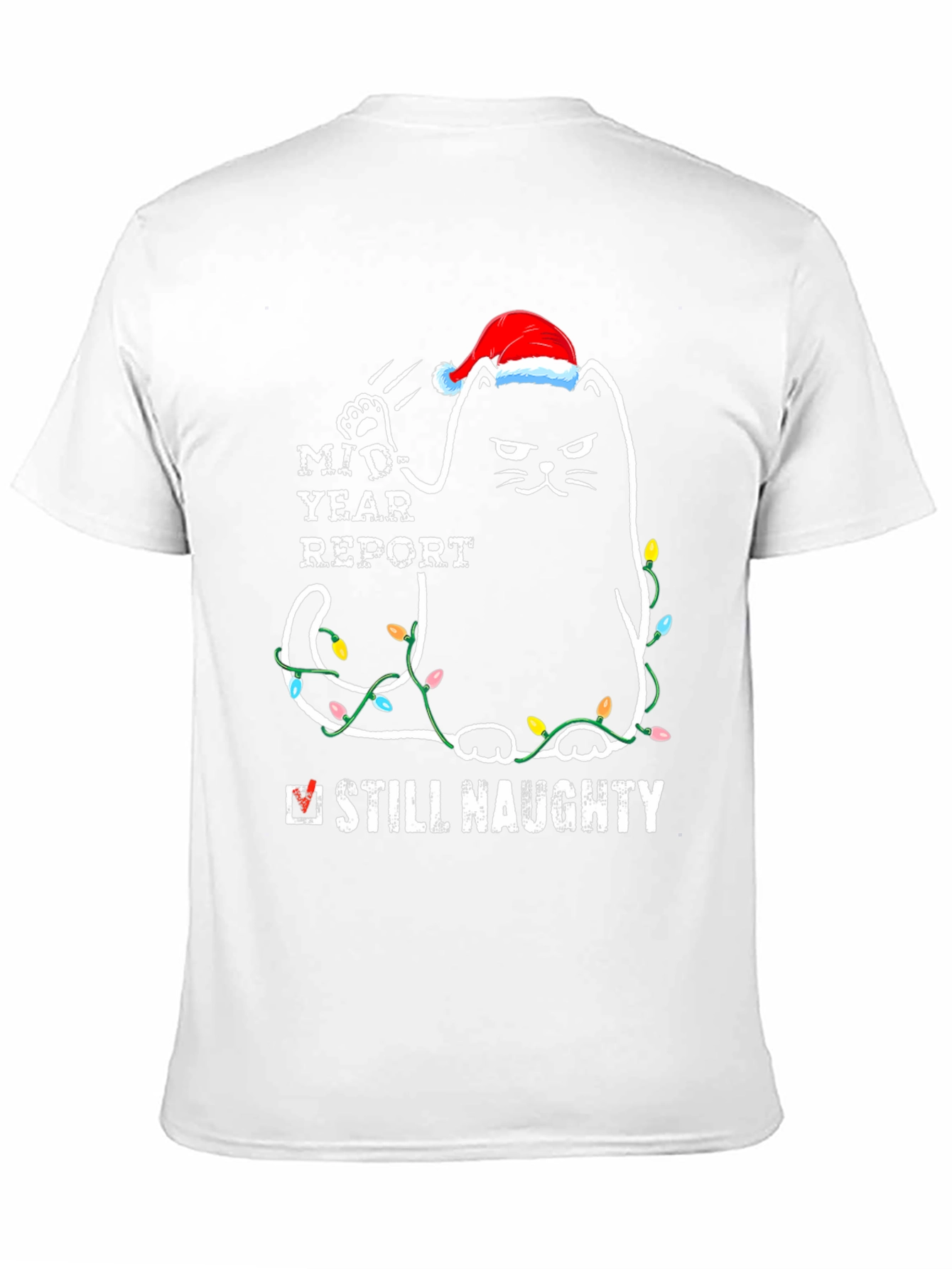 Naughty Cat Christmas T-Shirt
