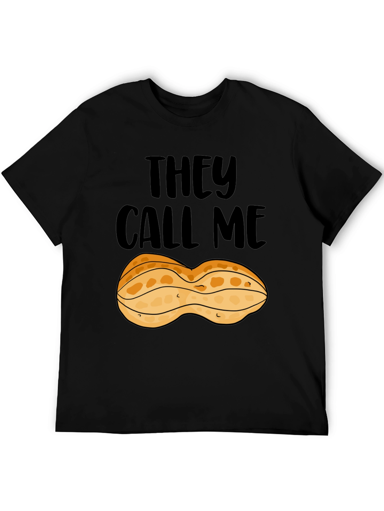 Peanut They Call Me Graphic Tee - Black