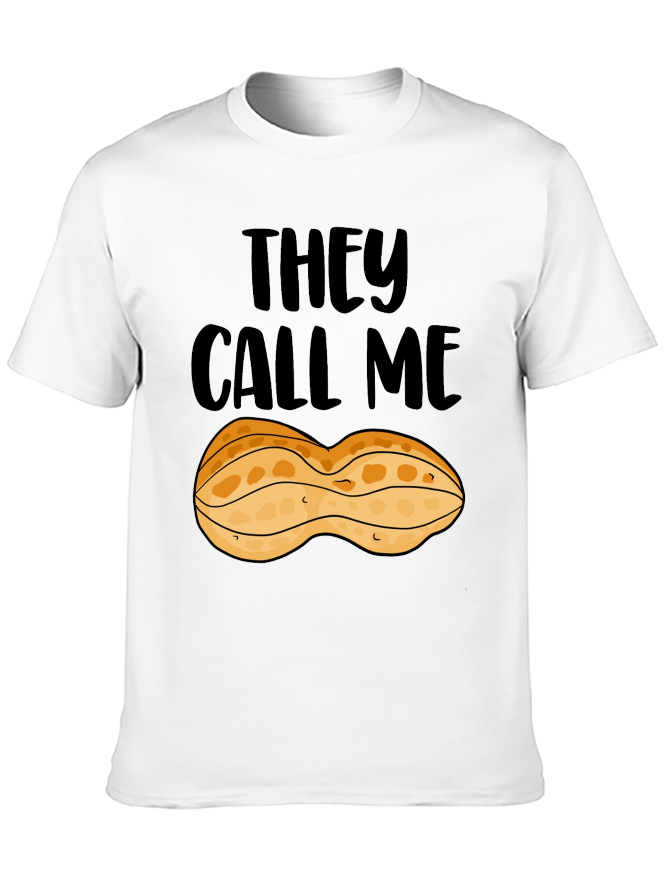 Peanut They Call Me Graphic Tee - Black