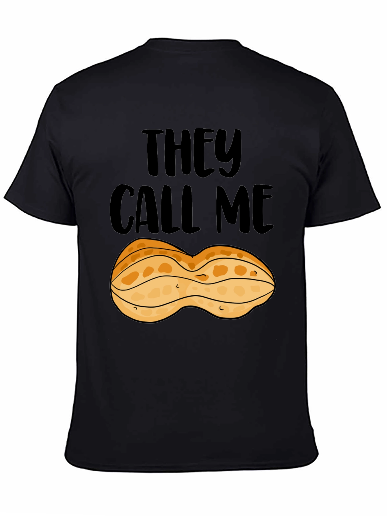 Peanut They Call Me Graphic Tee - Black