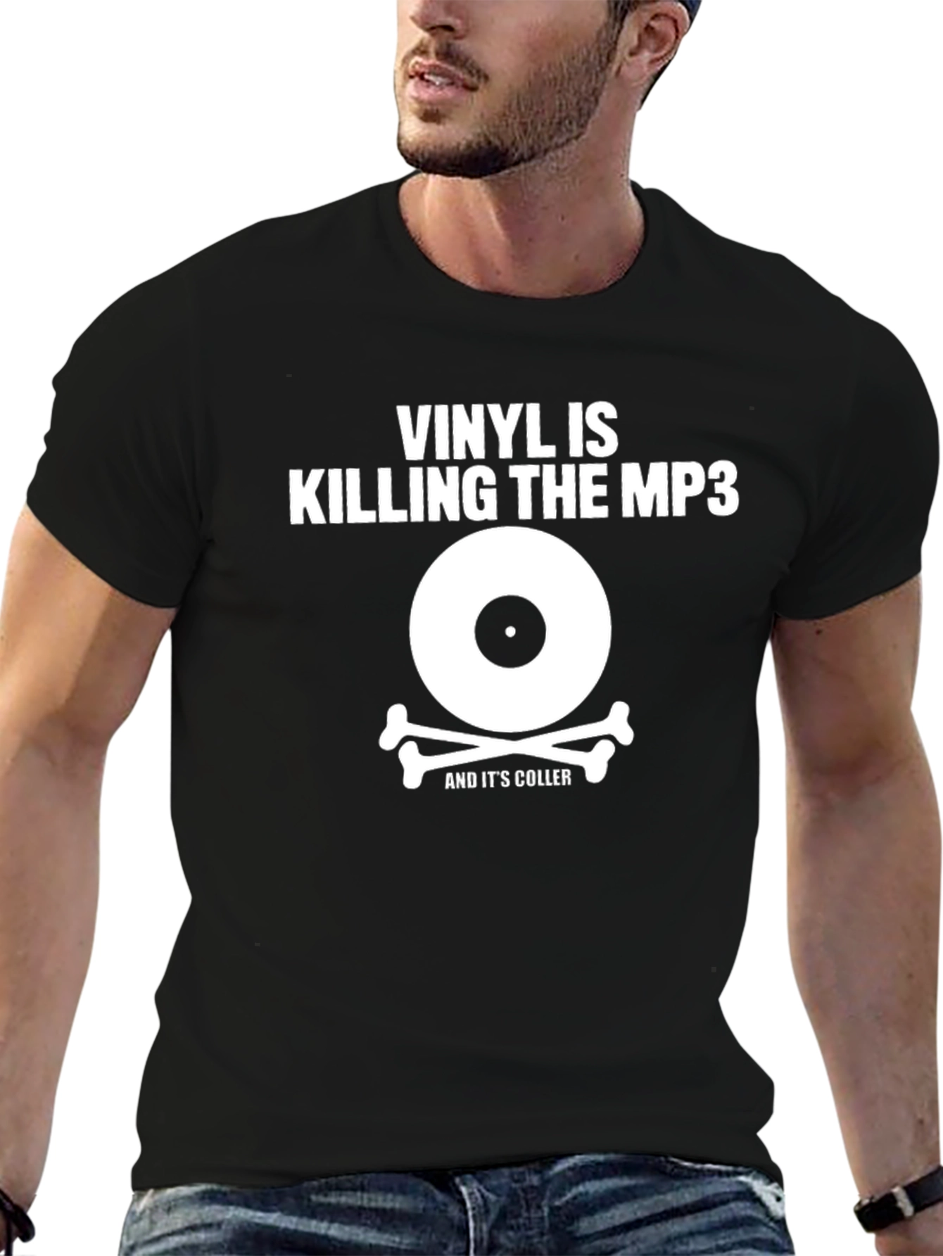 Vinyl is Killing The MP3 Black T-Shirt