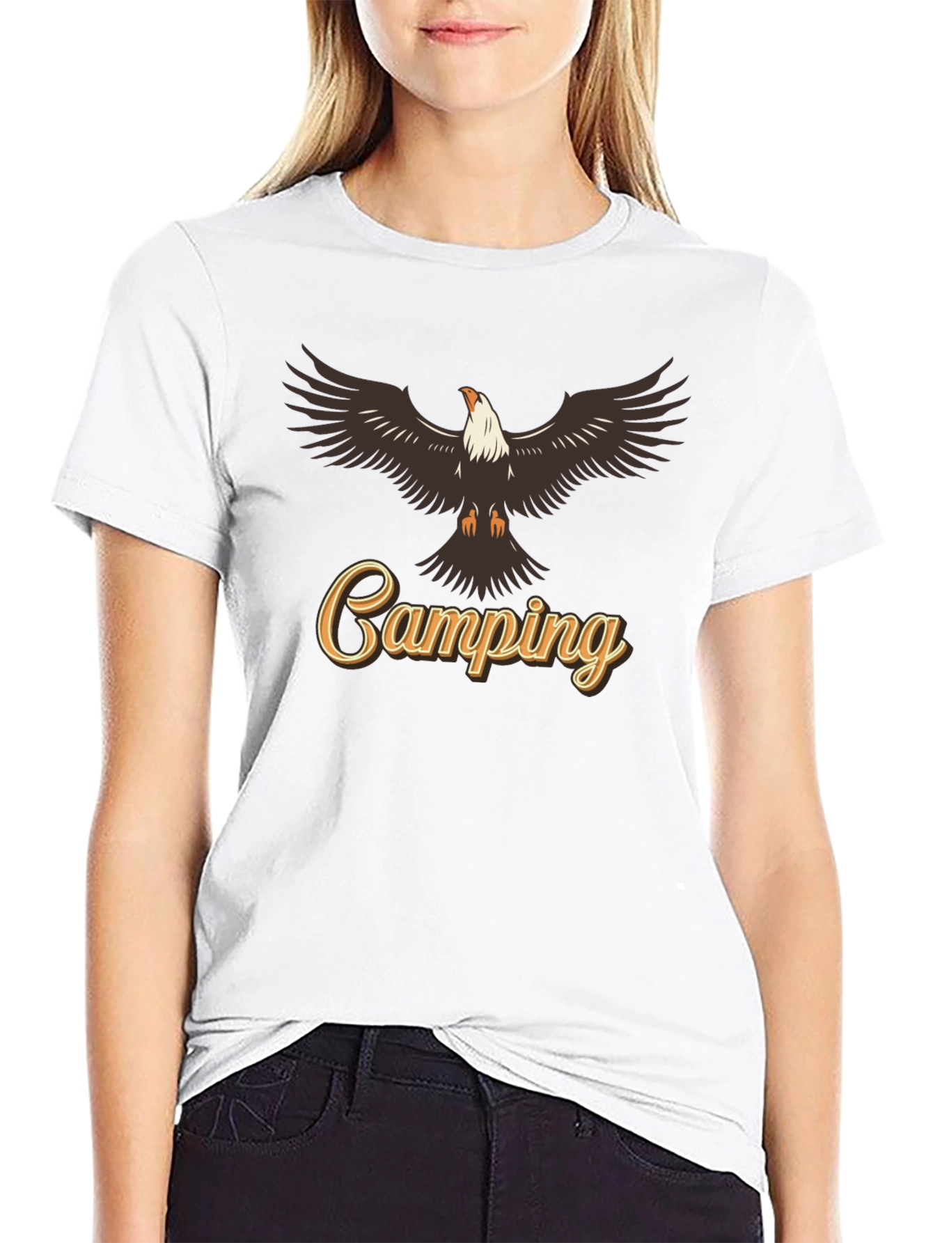 Camping Eagle Graphic Tee