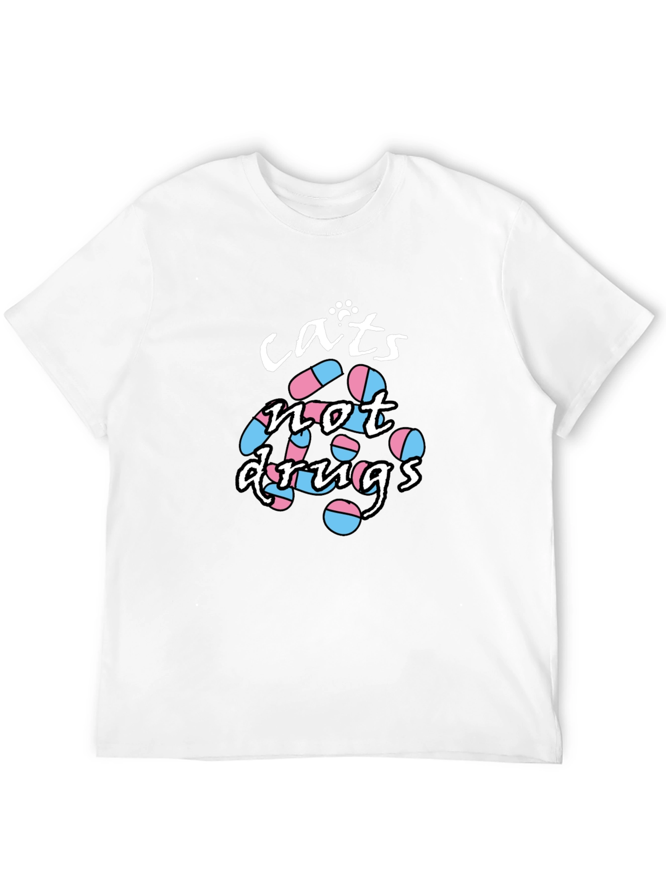 Cats Not Drugs T-Shirt - Funny Graphic Tee