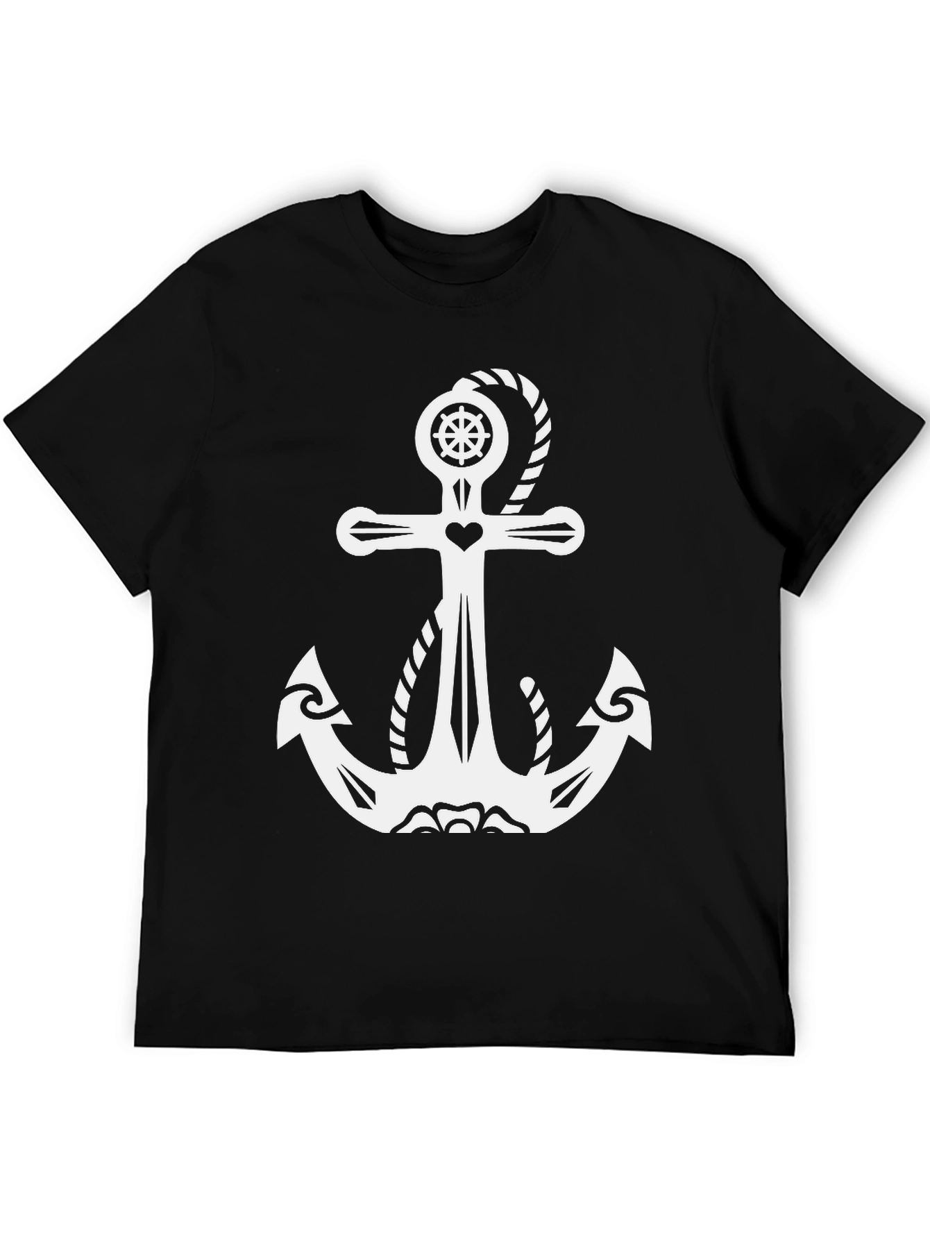 Anchor Heart T-Shirt - Black Graphic Tee