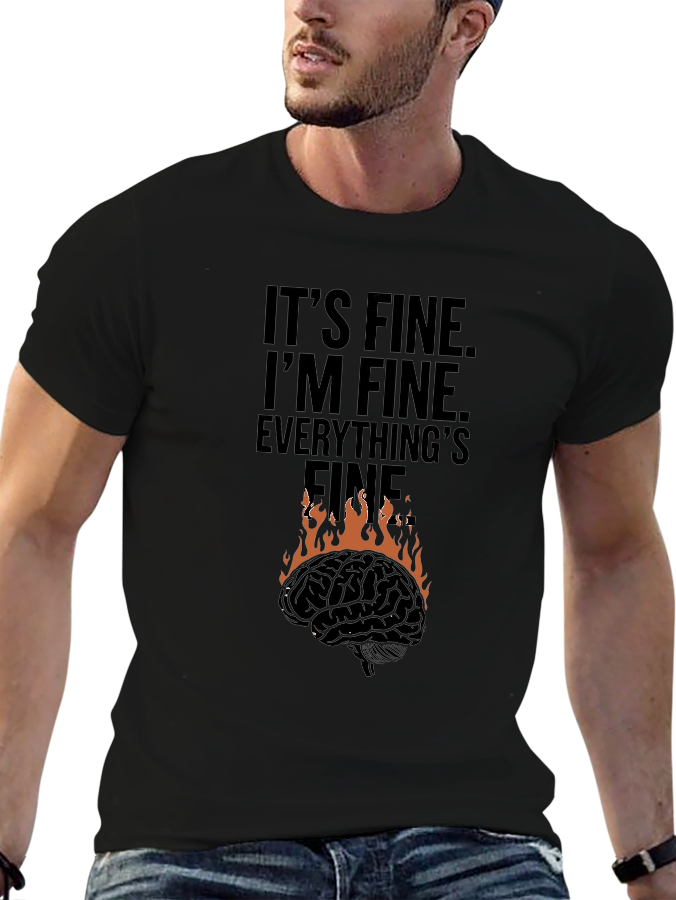 Its Fine Burning Brain Graphic Tee