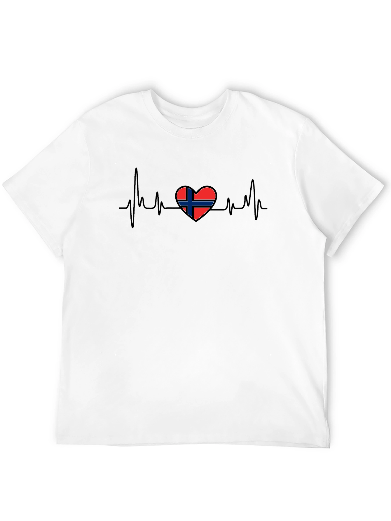 Norway Flag Heartbeat T-Shirt