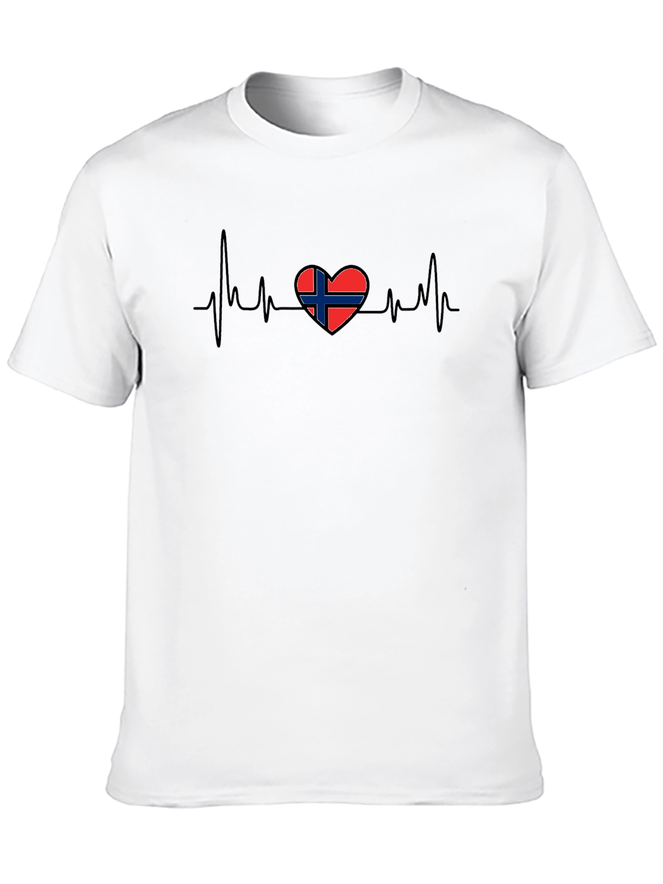 Norway Flag Heartbeat T-Shirt