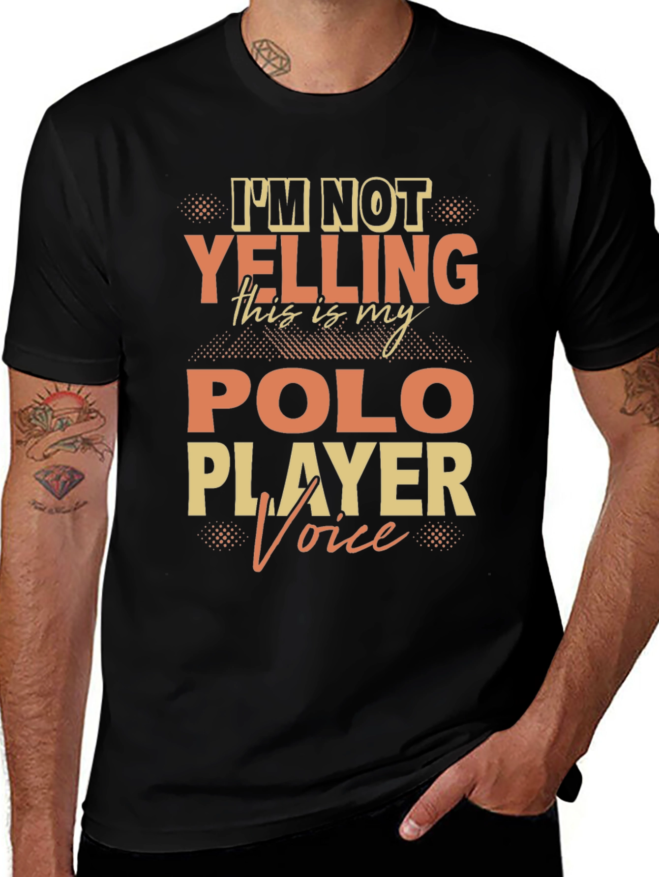 Polo Player Voice T-Shirt Funny Polo Tee