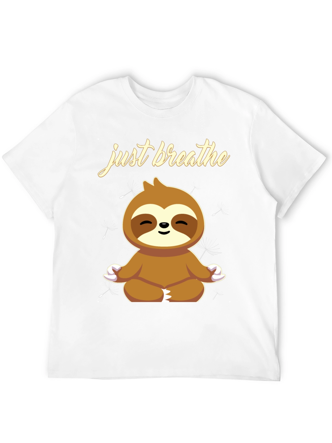 Just Breathe Sloth Graphic T-Shirt