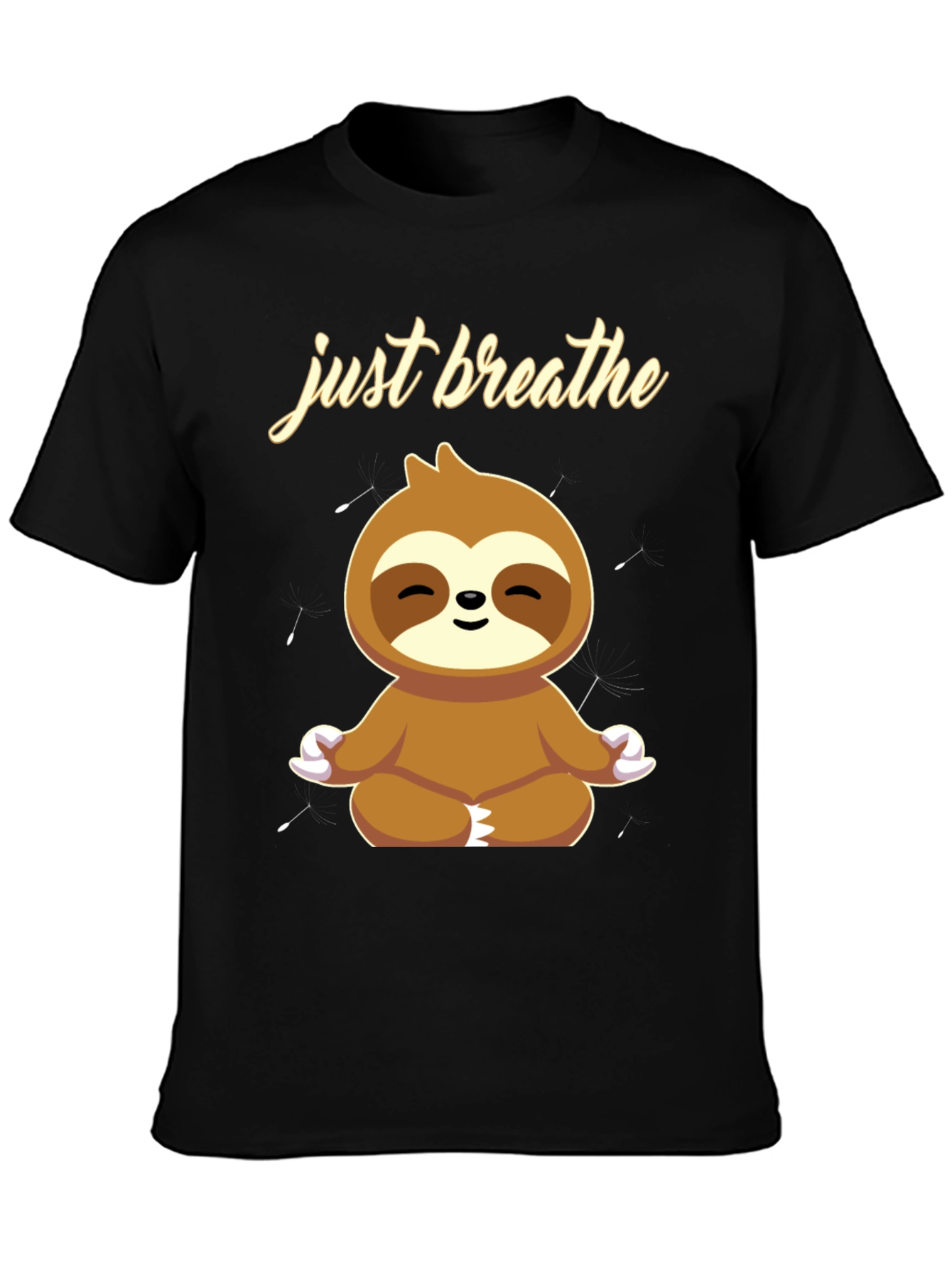 Just Breathe Sloth Graphic T-Shirt