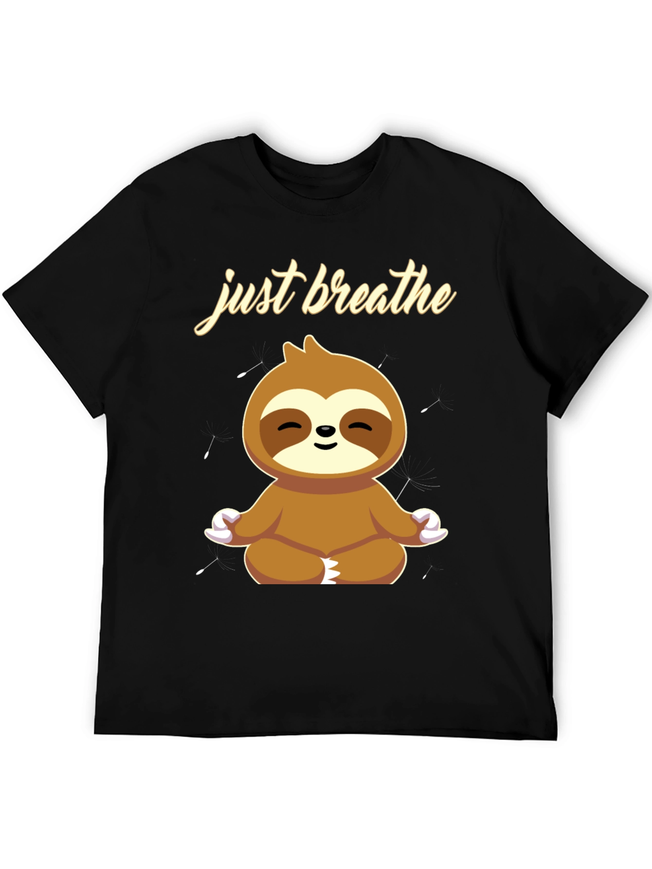 Just Breathe Sloth Graphic T-Shirt