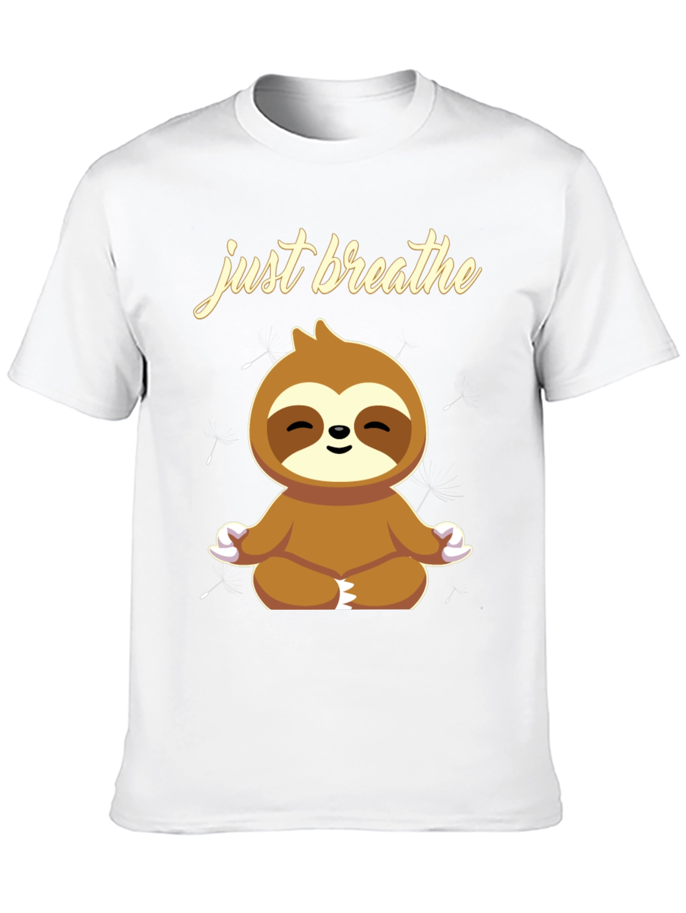 Just Breathe Sloth Graphic T-Shirt