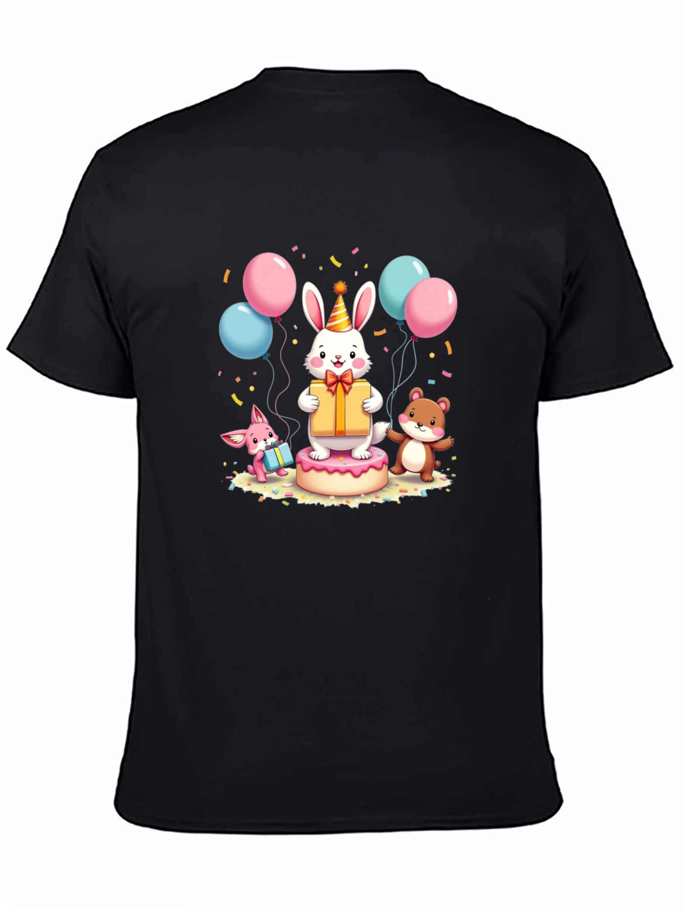 Festive Birthday Rabbit Graphic Tee