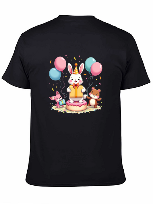 Festive Birthday Rabbit Graphic Tee
