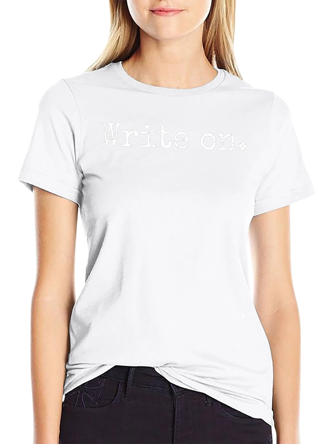 Write On T-Shirt - Black Novelty Tee