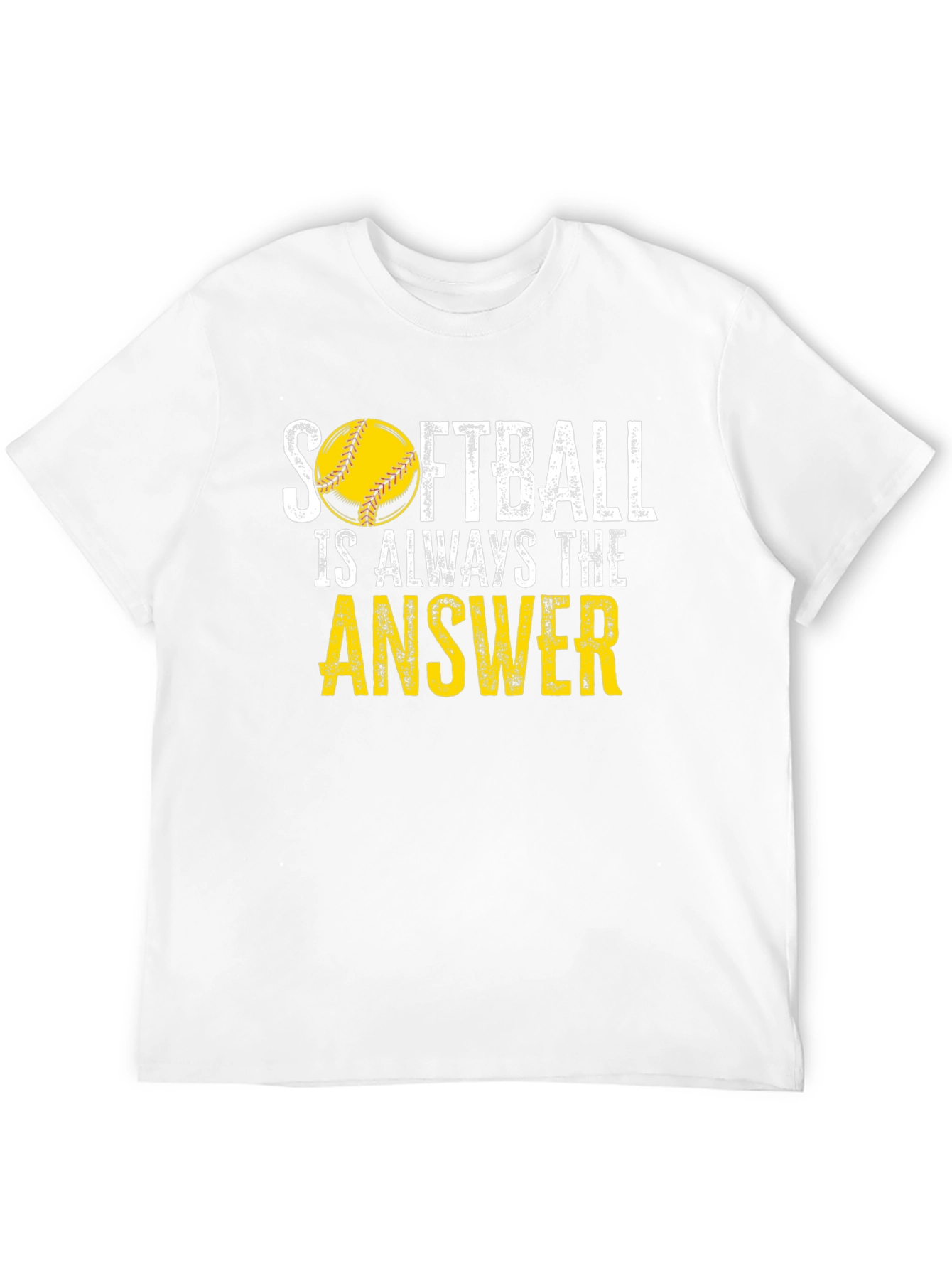 Softball Answer Black T-Shirt