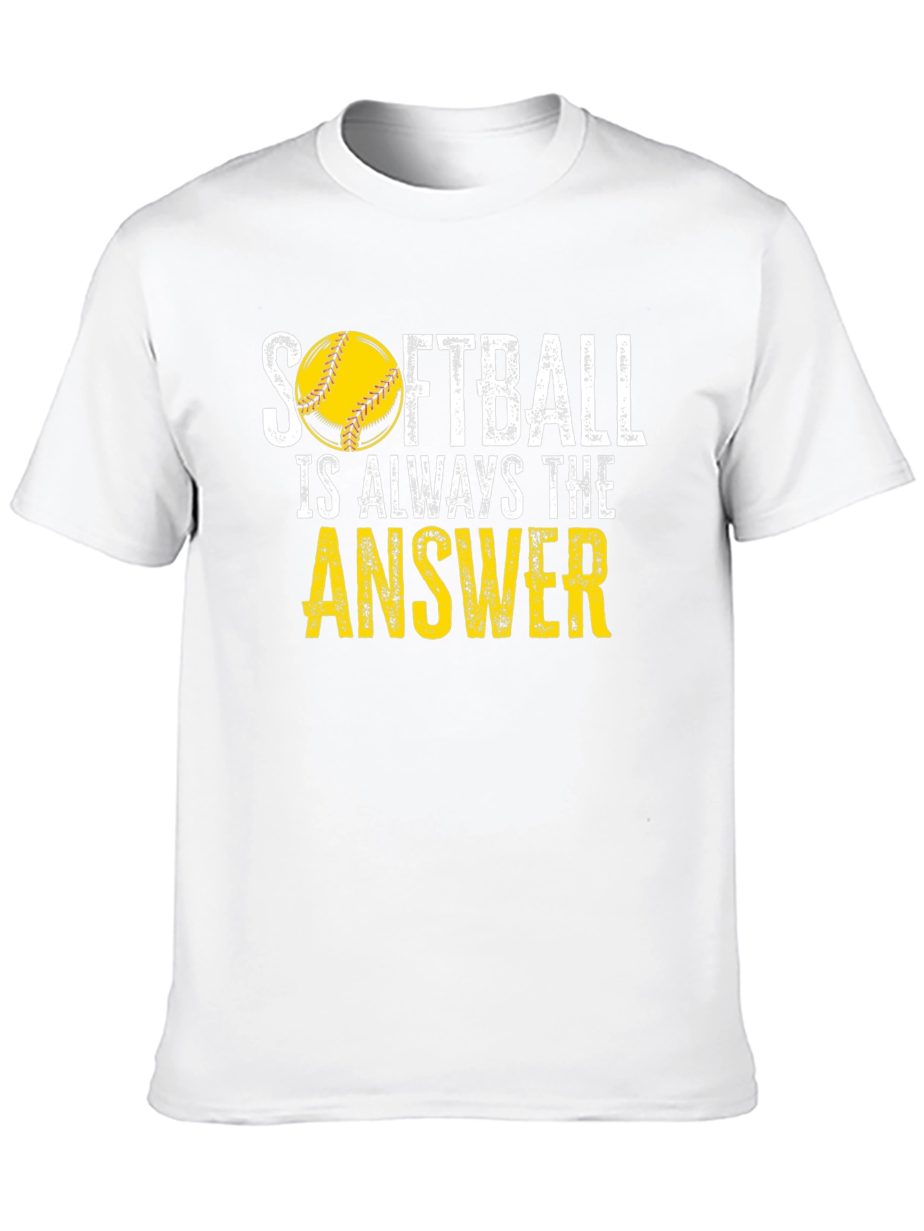 Softball Answer Black T-Shirt