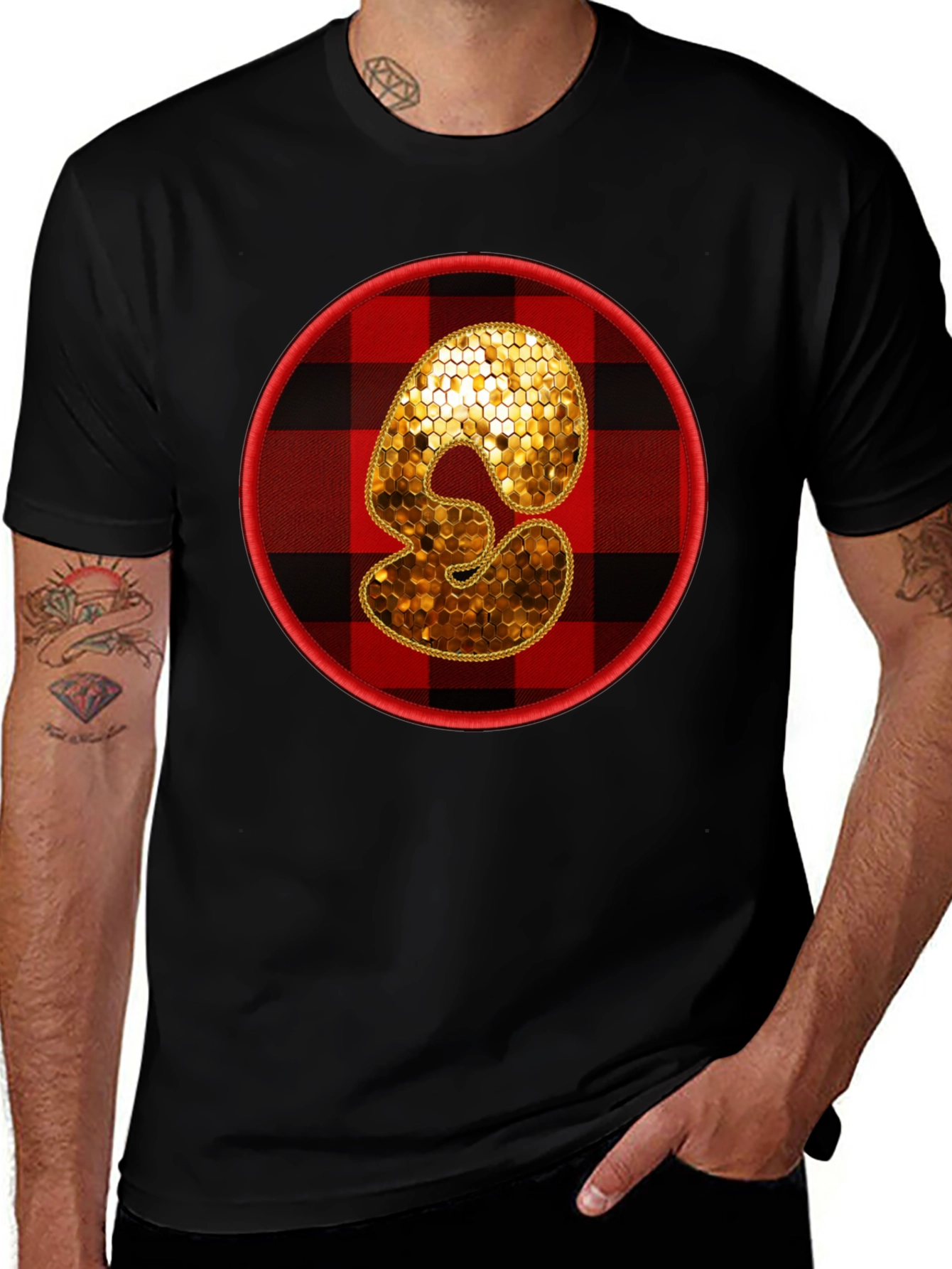 Plaid Number 3 T-Shirt