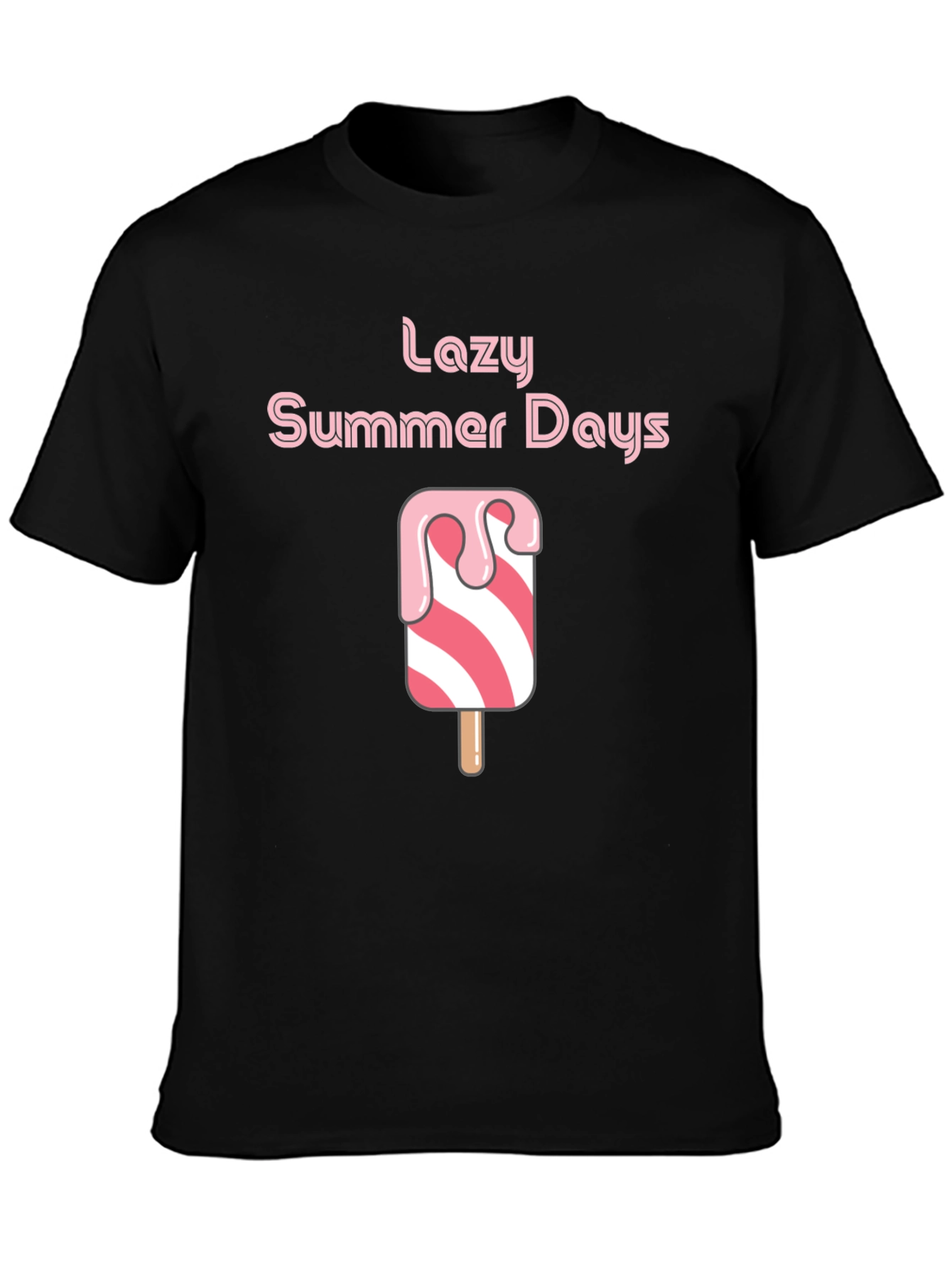 Lazy Summer Days Graphic Tee - Black