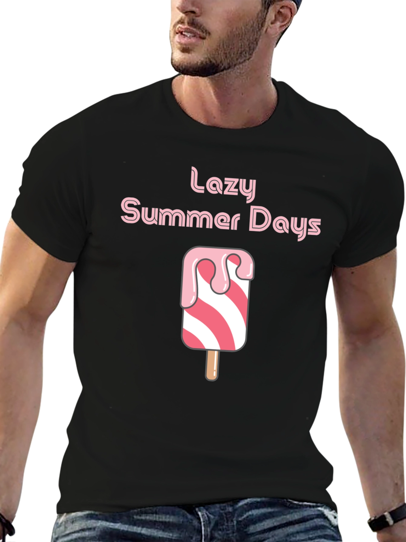 Lazy Summer Days Graphic Tee - Black
