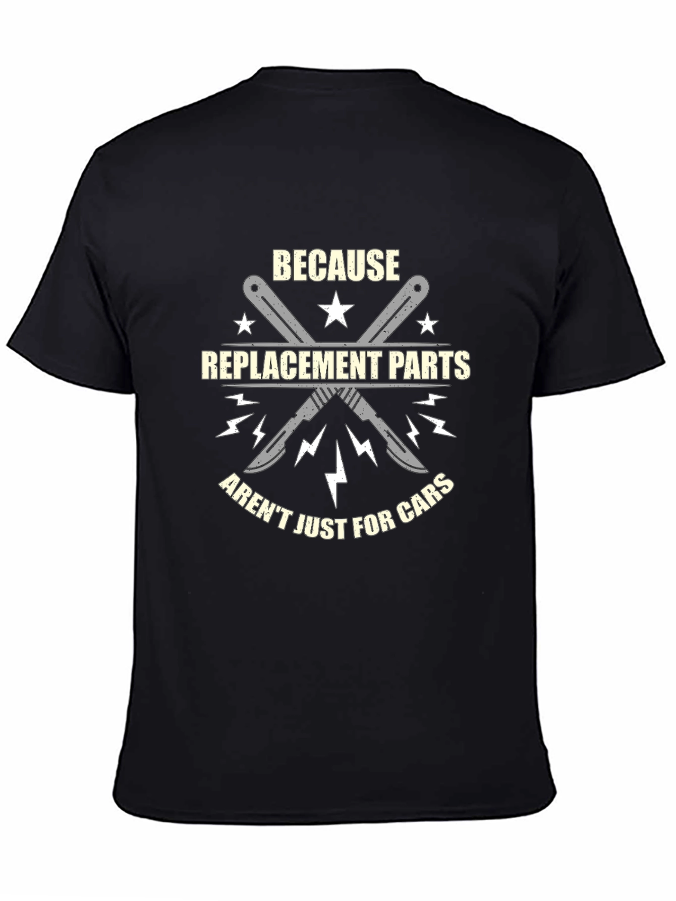 Replacement Parts Surgery Black T-Shirt