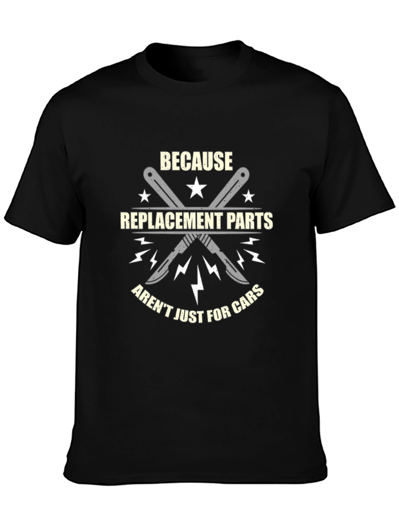 Replacement Parts Surgery Black T-Shirt