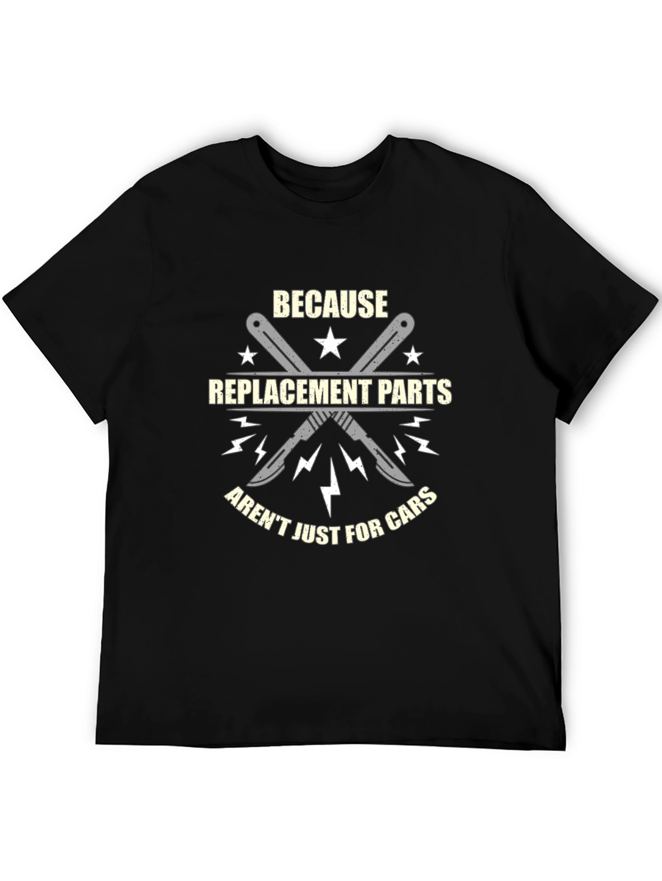 Replacement Parts Surgery Black T-Shirt