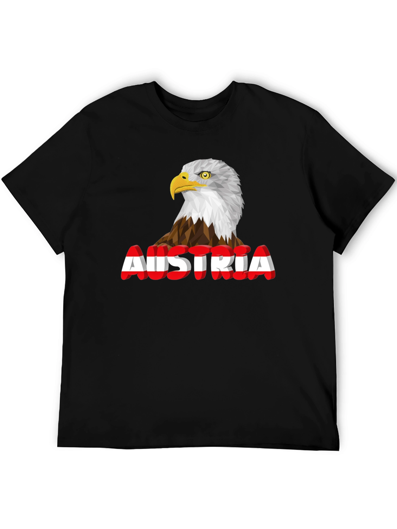 Austria Eagle Graphic Tee - Black Cotton Blend