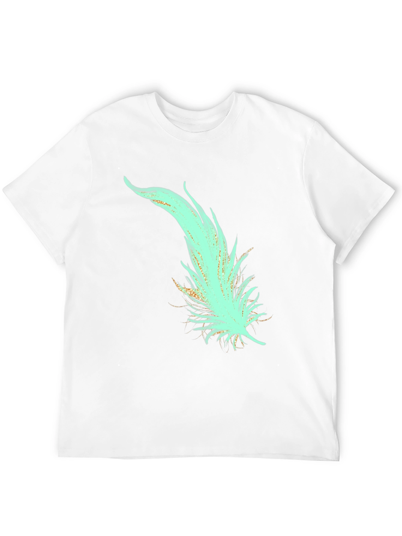 Feather Graphic T-Shirt - Stylish Black Tee