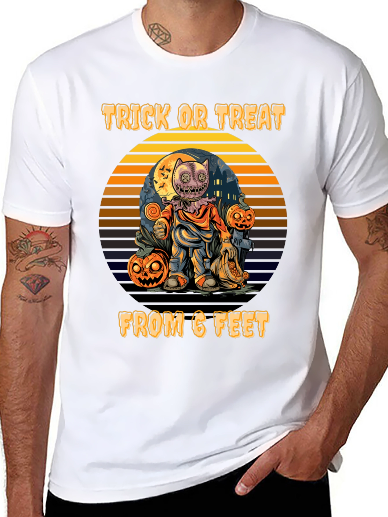 Trick or Treat From 6 Feet Halloween T-Shirt
