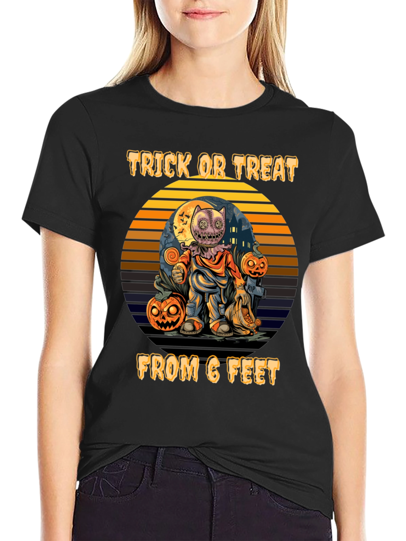 Trick or Treat From 6 Feet Halloween T-Shirt