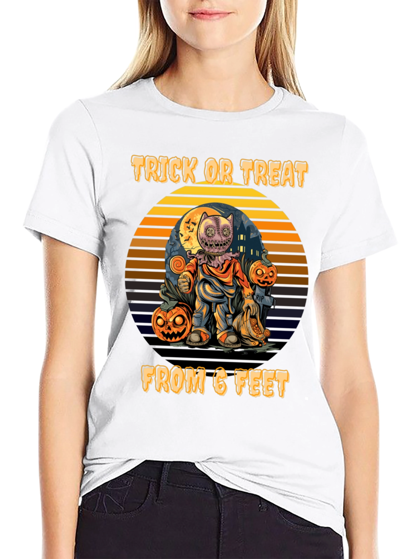 Trick or Treat From 6 Feet Halloween T-Shirt