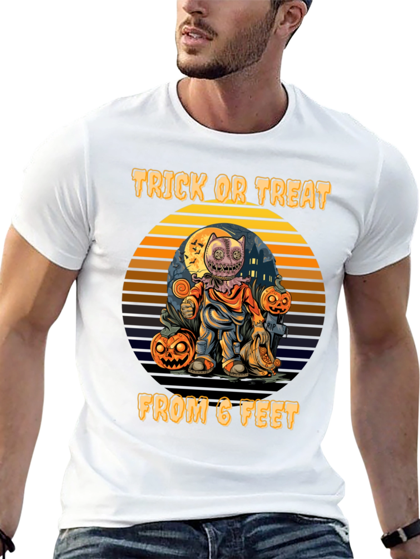 Trick or Treat From 6 Feet Halloween T-Shirt