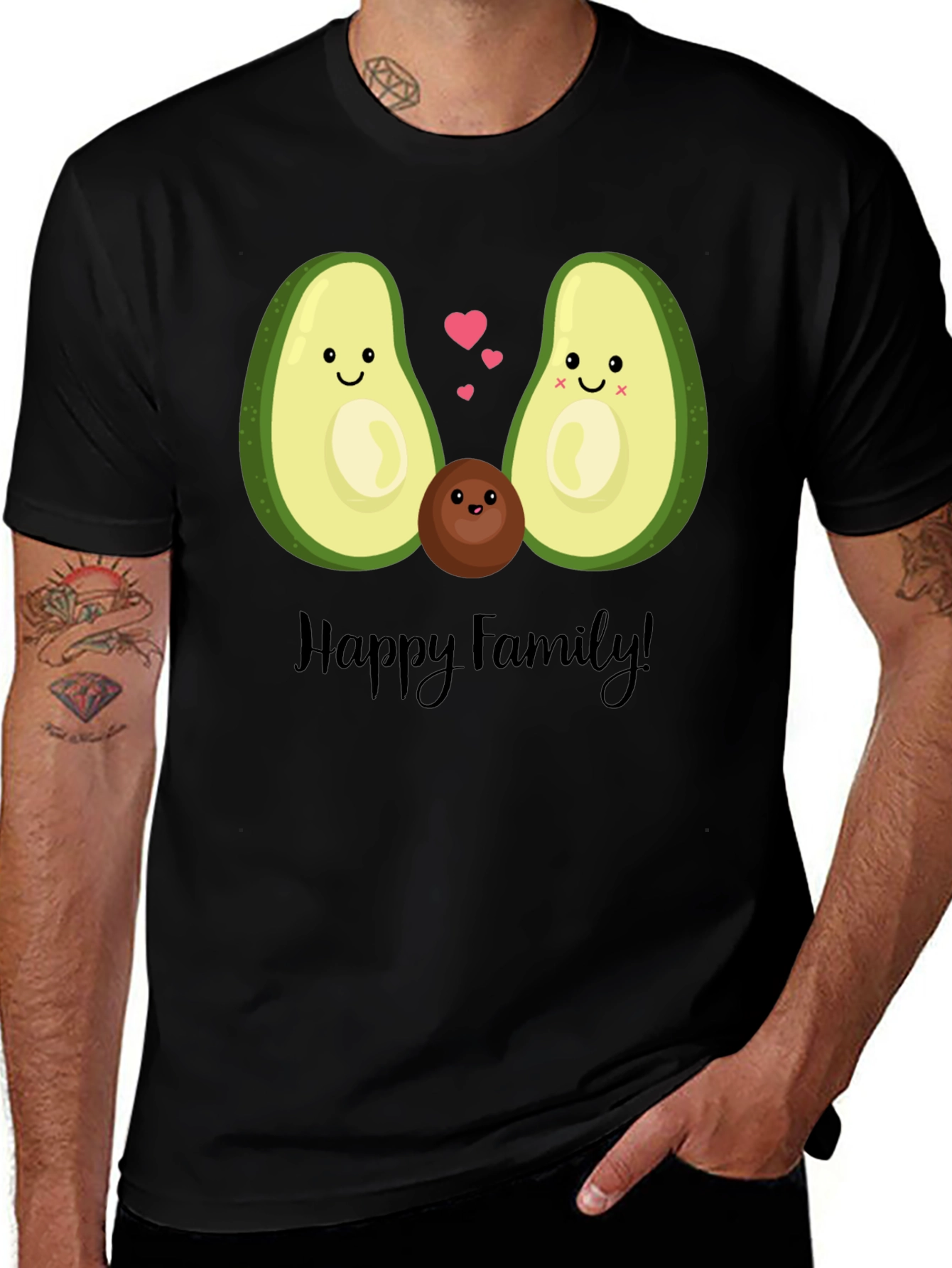 Avocado Family Graphic T-Shirt - Cute & Fun!