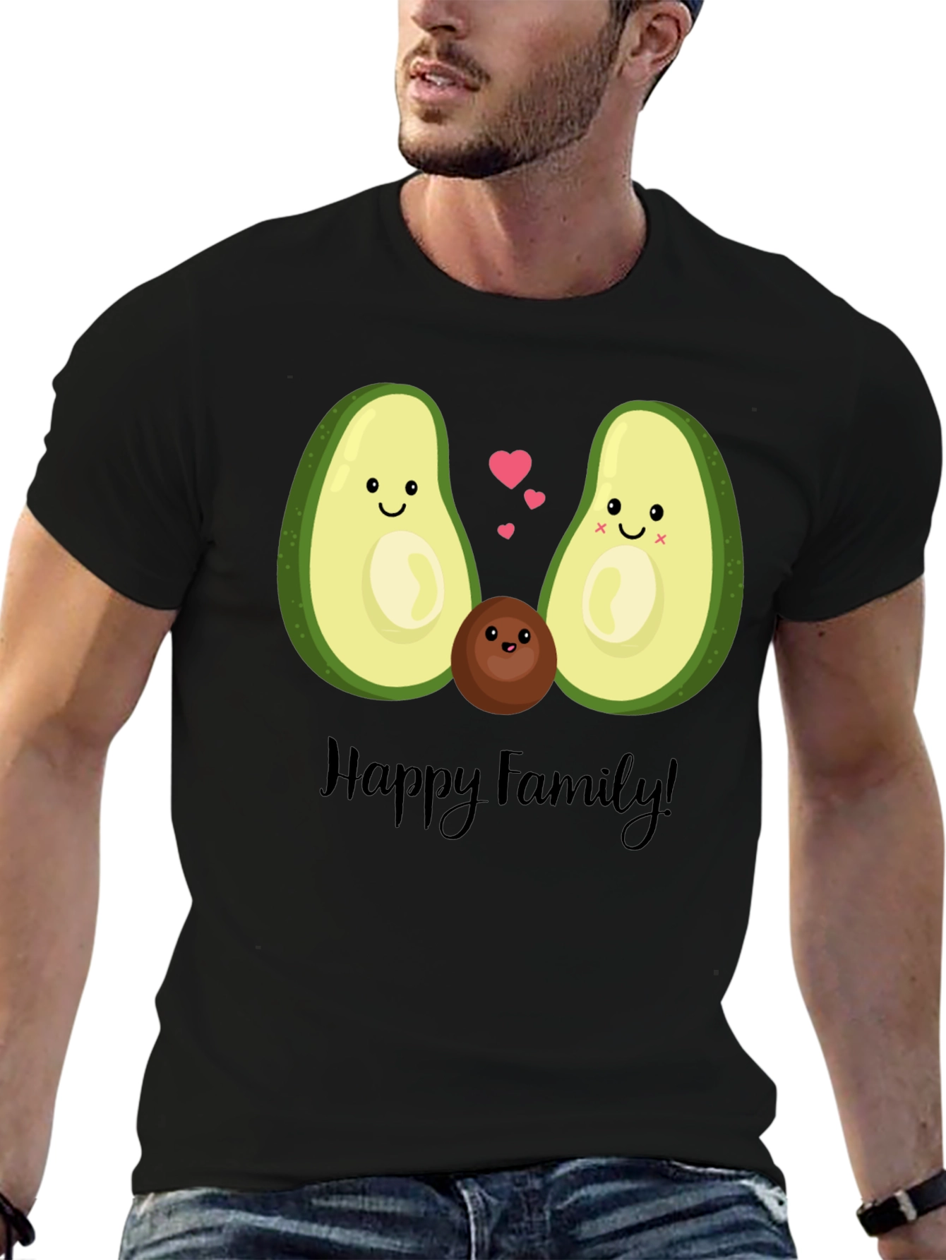 Avocado Family Graphic T-Shirt - Cute & Fun!