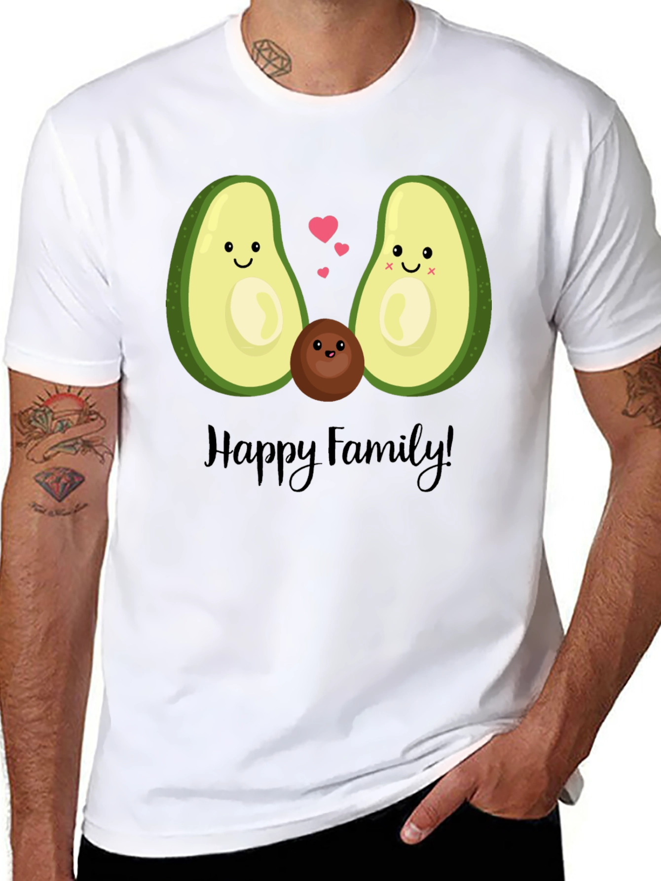 Avocado Family Graphic T-Shirt - Cute & Fun!