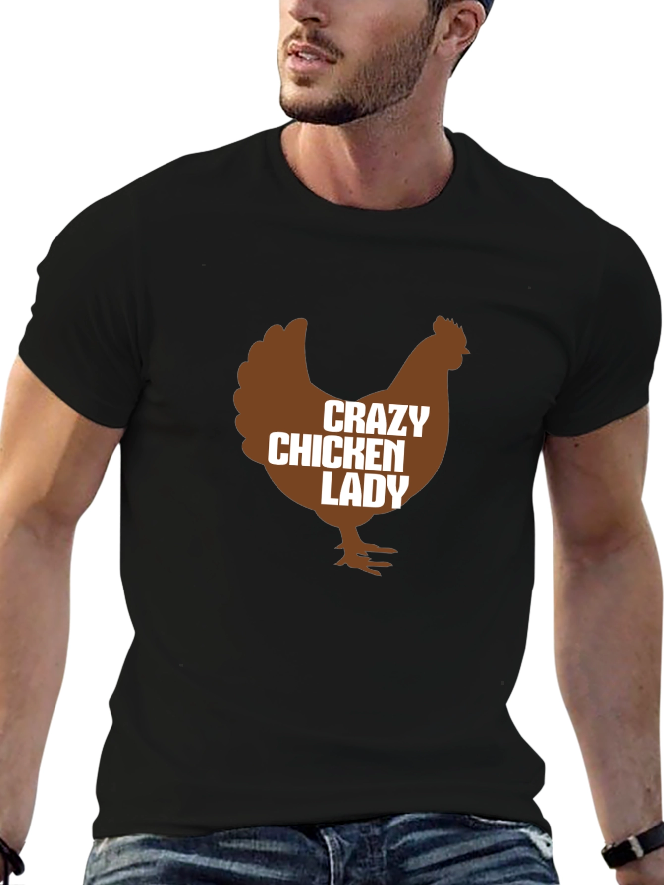 Crazy Chicken Lady T-Shirt - Funny Farm Animal Tee