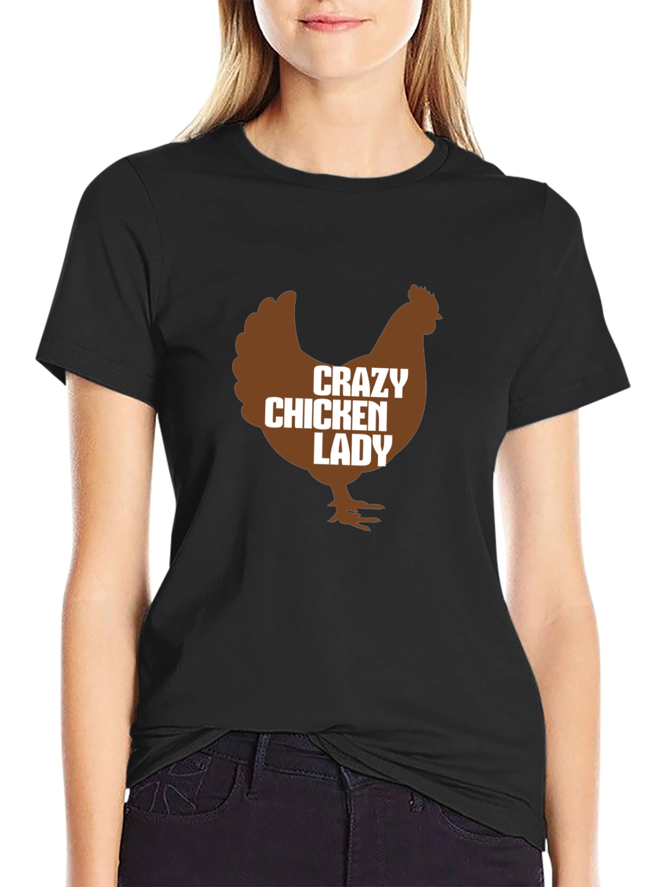 Crazy Chicken Lady T-Shirt - Funny Farm Animal Tee