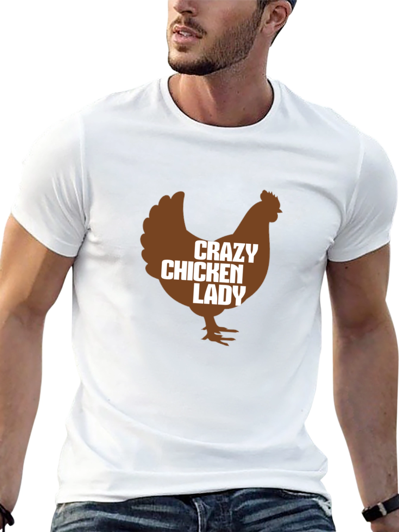 Crazy Chicken Lady T-Shirt - Funny Farm Animal Tee