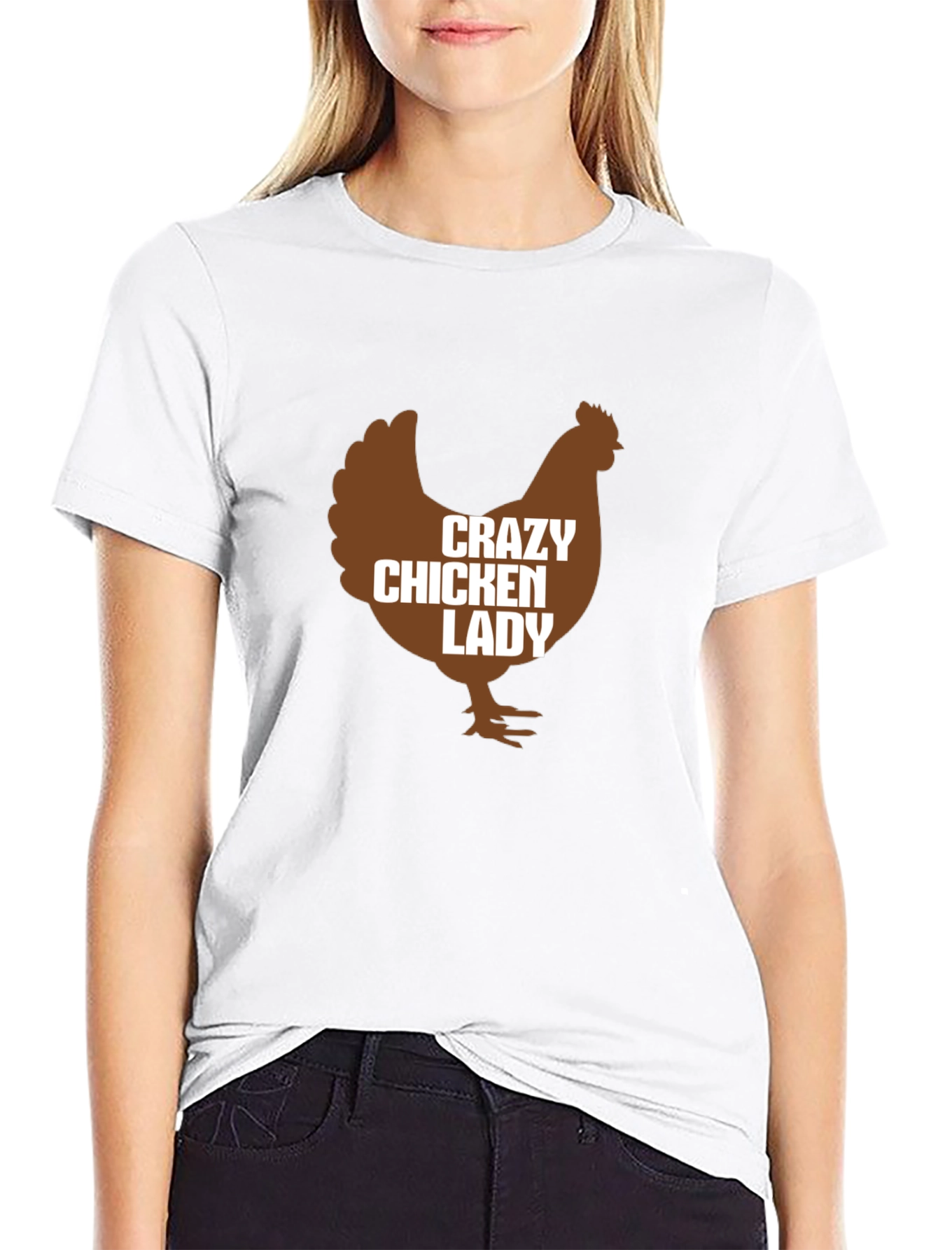 Crazy Chicken Lady T-Shirt - Funny Farm Animal Tee