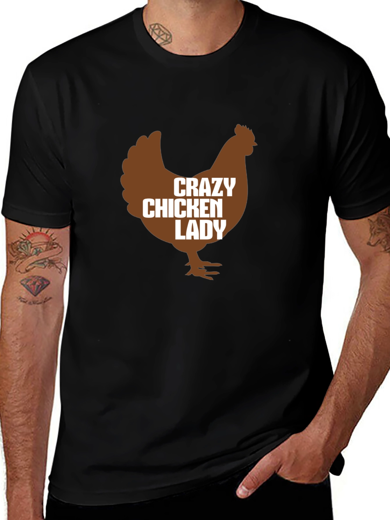 Crazy Chicken Lady T-Shirt - Funny Farm Animal Tee