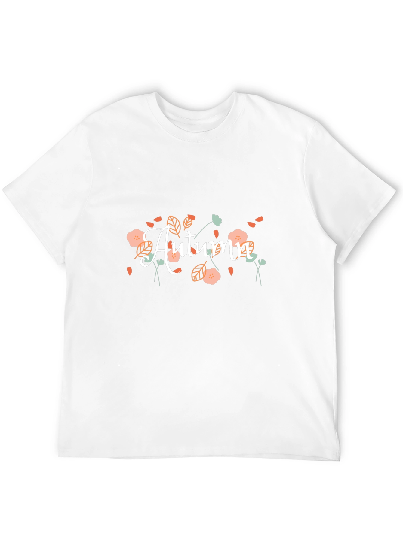 Autumn Floral Black T-Shirt