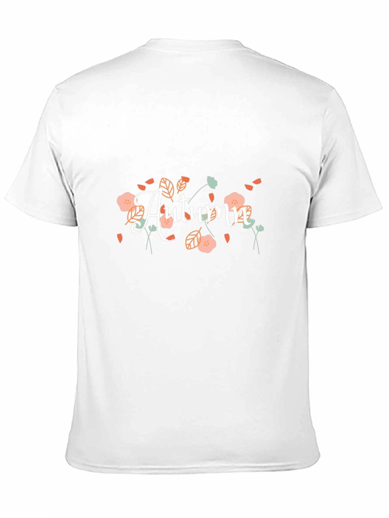 Autumn Floral Black T-Shirt
