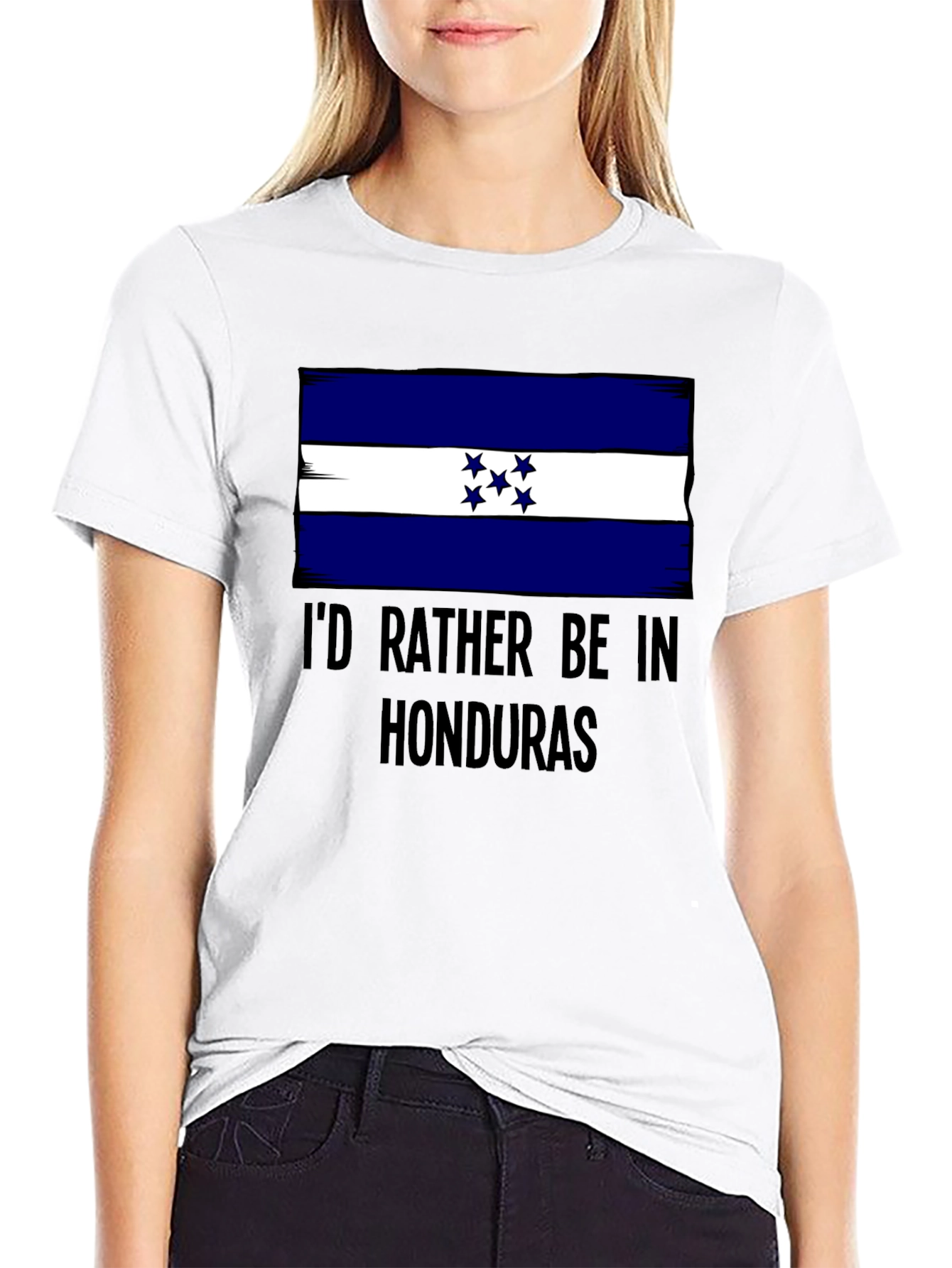 Honduras Flag T-Shirt: Id Rather Be In Honduras Tee