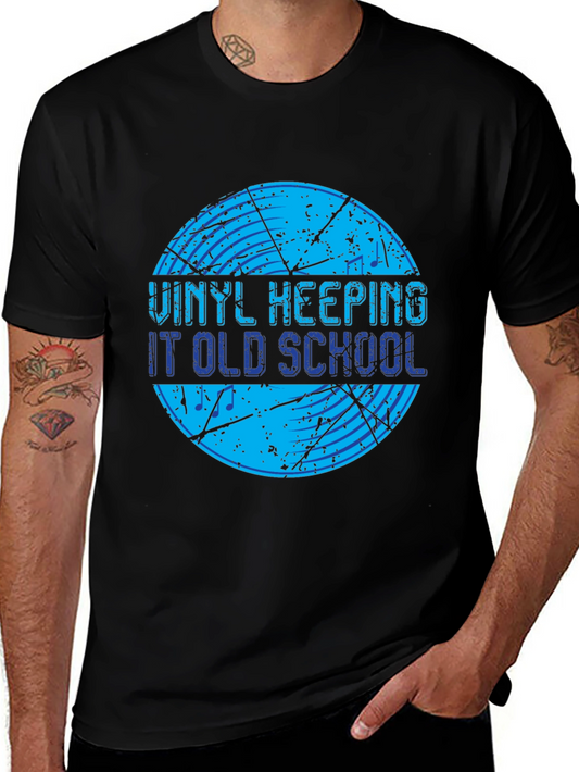 Vinyl Keeping It Old School Black T-Shirt