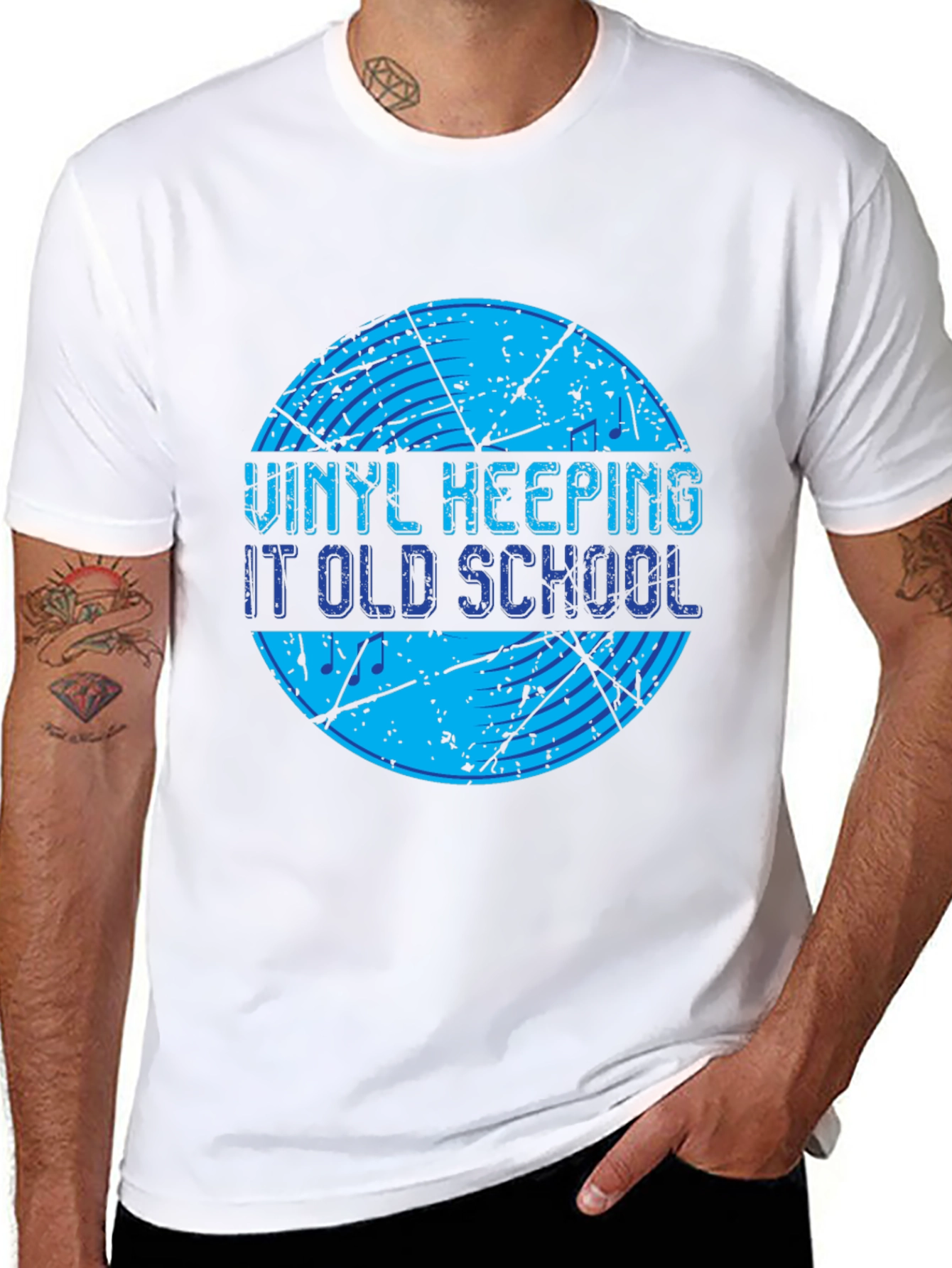 Vinyl Keeping It Old School Black T-Shirt